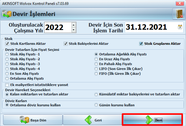 Akınsoft Devir Işlemleri