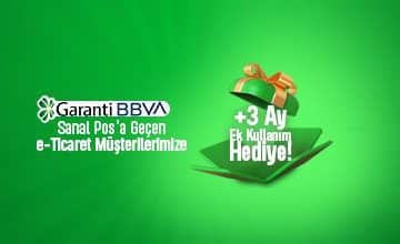 Garanti Bbva Sanal Pos’A Geçen E-Ticaret Müşterilerimize 3 Ay Ek Kullanım Hediye