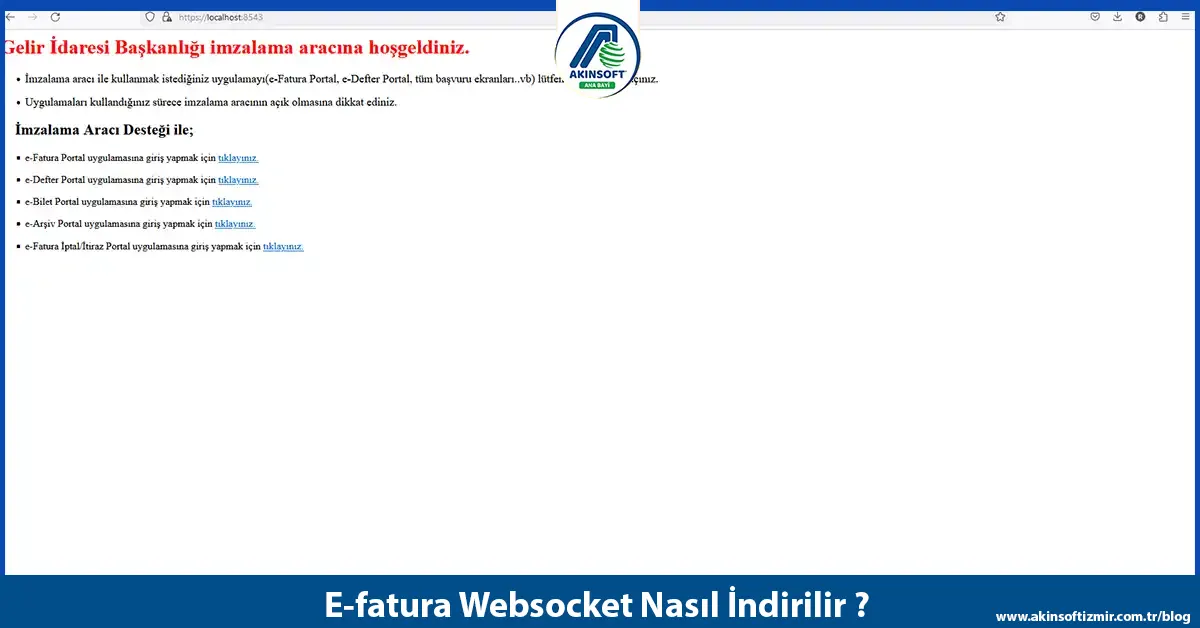 E Fatura Web Socket İndir