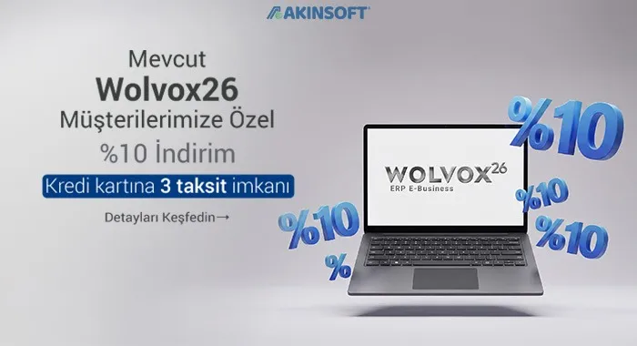 Wolvox Müşterilerimize Özel Kampanya Kapsamındaki %10 İndirim
