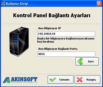 Ana Bilgisayar Ip Ayarları